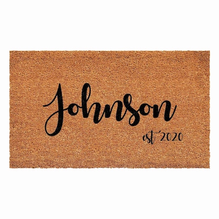 Calloway Mills Personalized Door Mat, Black, Natural, 24 in W x 48 in L 107652448